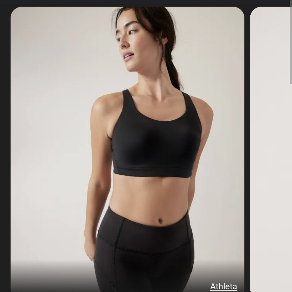 Black Athleta Advance Sports Bra 34c